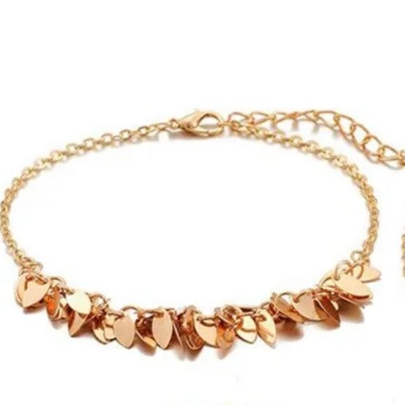 New FREE PEOPLE 4 pc gold bohohemin bracelet set - Picture 4 of 11